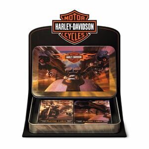 Harley-Davidson Double Deck Playing Card Set in Embossed Tin